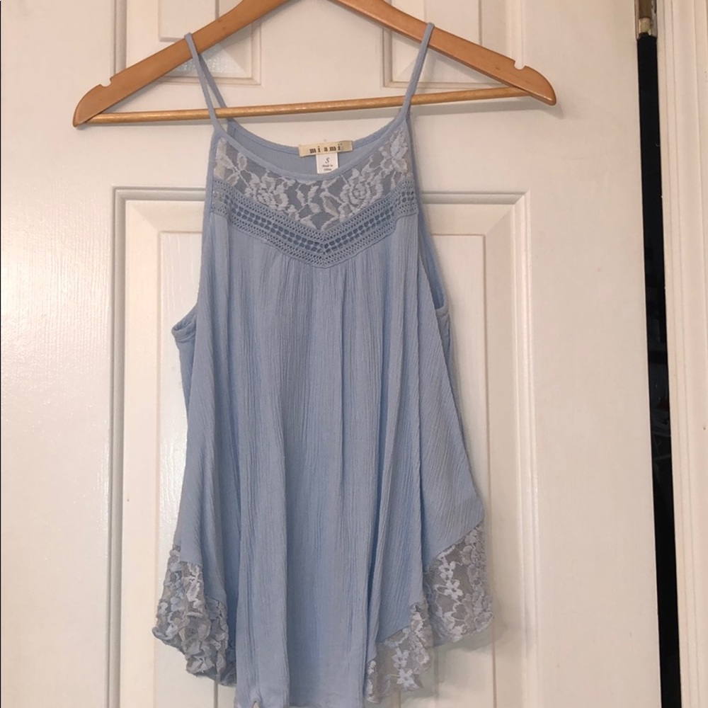 Light blue lace top